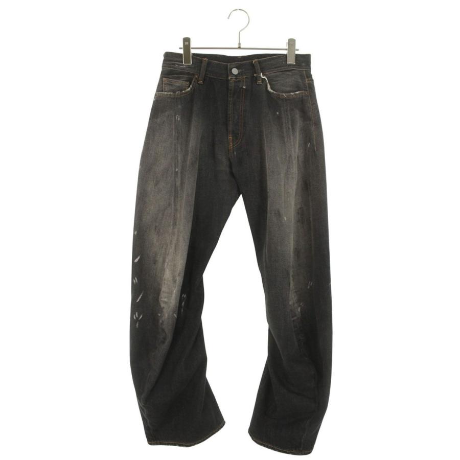 アクネストゥディオズ サイズ:28インチ  2006M Black Trafalgar ペンキ加工ルーズフィットデニムパンツ 中古 SB01 Acne Studios（アクネ ストゥディオズ） サイズ:28インチ 2006M Black