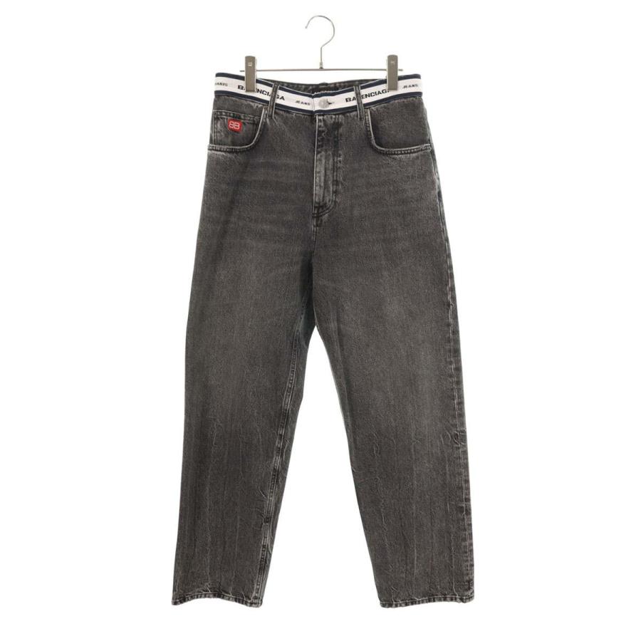 バレンシアガ  21SS  657615 TBP47 ウエストロゴウォッシュドデニムパンツ メンズ XS BALENCIAGA（バレンシアガ） サイズ:XS 21SS 657615 TBP47 ウエスト