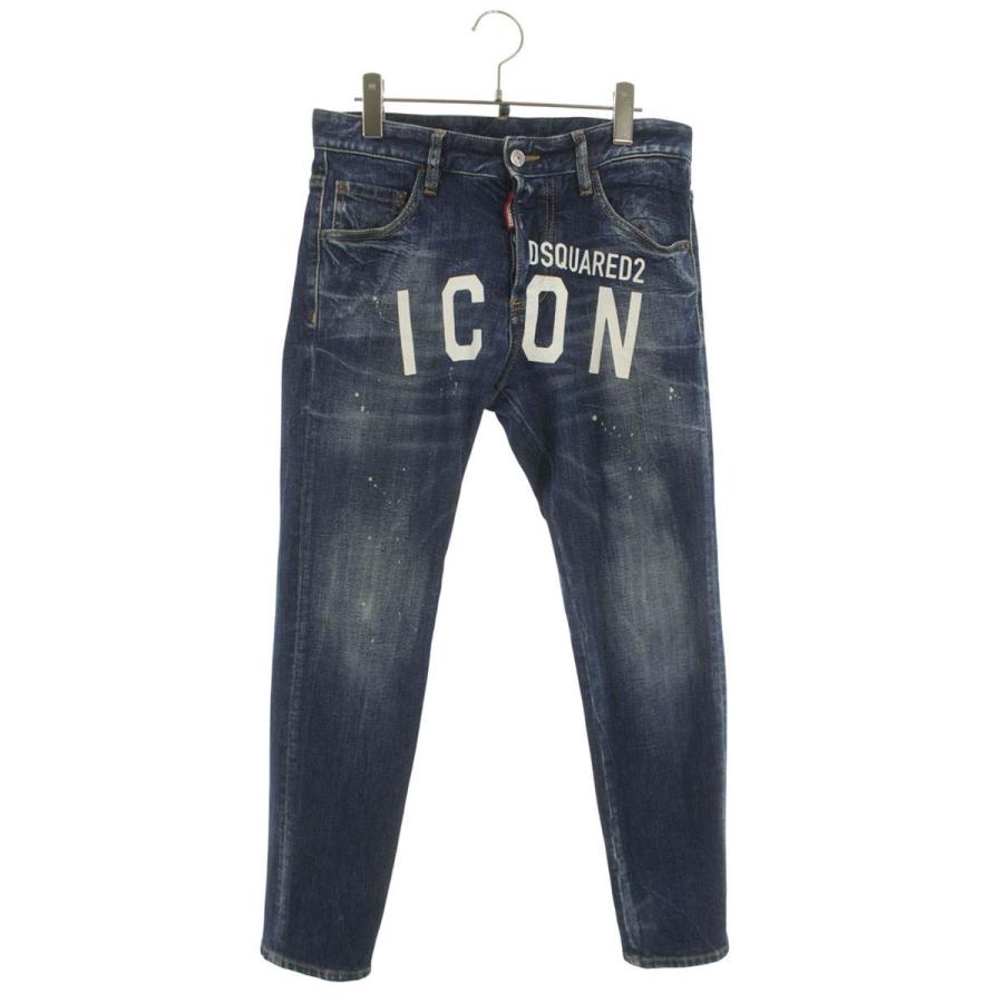 ディースクエアード  20SS  S79LA0001 SKINNY DAN ロゴプリントデニムパンツ メンズ 42 DSQUARED2（ディースクエアード） サイズ:42 20SS S79LA0001 SKINNY