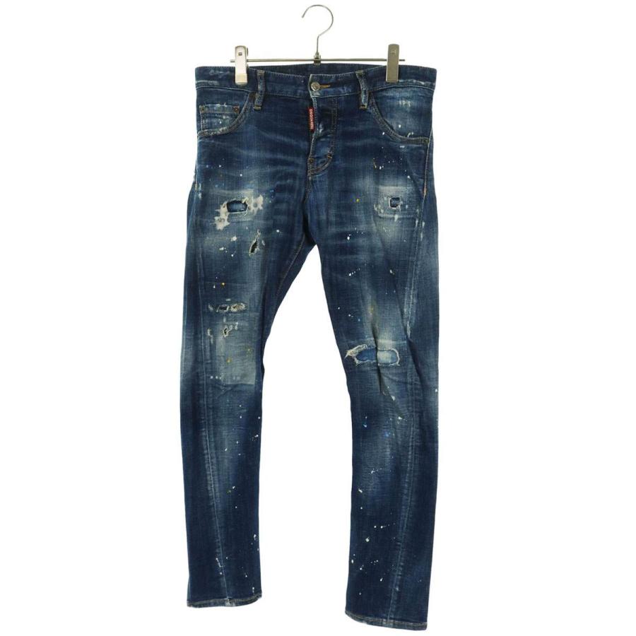 ディースクエアード  S74LB1023/SEXY TWIST JEAN ダメージペンキ加工デニムパンツ メンズ 42 DSQUARED2（ディースクエアード） サイズ:42 S74LB1023 SEXY TWIST