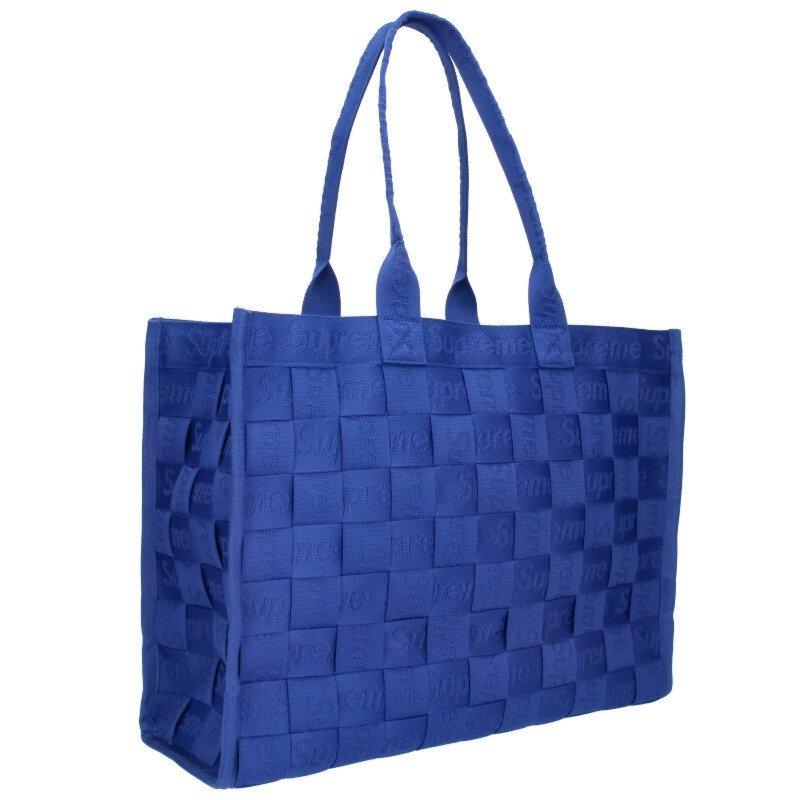 Supreme シュプリーム 24SS Woven Tote ロゴ総柄ナイロントートバッグ 