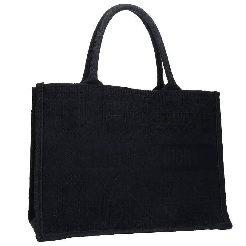 ディオール サイズ:M  BOOK TOTE ブックトート カナージュ キャンバスバッグ 中古 SS13 ディオール トートバッグ BOOK TOTE/ブックトート サイズ:M カナージュ