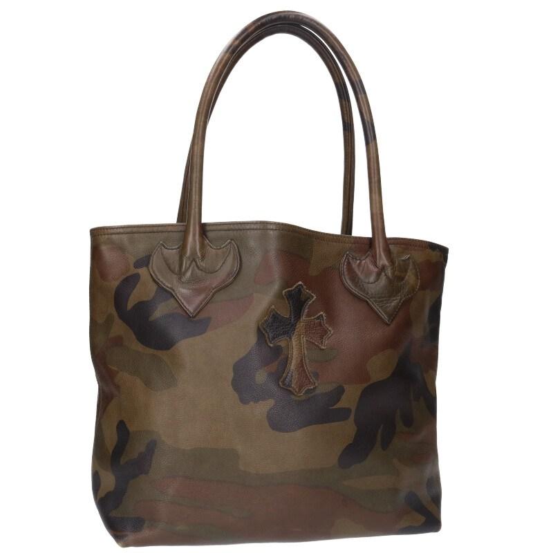 クロムハーツ FS TOTE/FSトート マルチクロスパッチ付きレザートート
