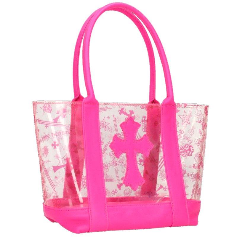 クロムハーツ   TOTE MINI VINYL PVCクロスパッチ付きトートバッグ 中古 OK15 CHROME HEARTS（クロムハーツ） TOTE MINI VINYL PVCクロスパッチ付き
