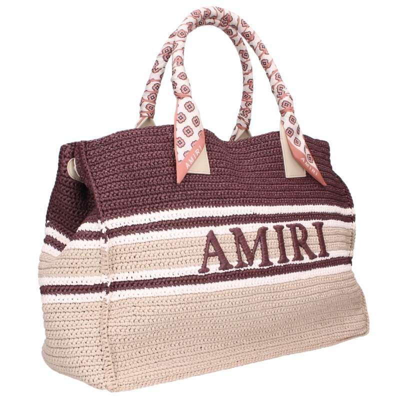 AMIRI（アミリ） ロゴ刺繍ラフィアトートバッグ 中古 OM10 : RINKAN
