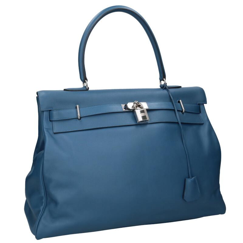 エルメス サイズ:50 ケリー50 Z刻印 SV金具ブラックトートバッグ 中古 GZ14