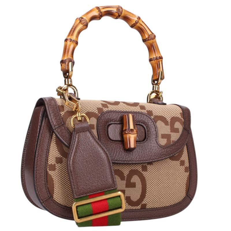 グッチ   バンブー 1947 ジャンボGG 2WAYハンドバッグ 中古 BS99 GUCCI（グッチ） バンブー 1947 ジャンボGG 2WAYハンドバッグ 中古