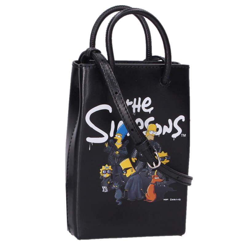 バレンシアガ   593826 ショッピングフォンホルダー キャラクタープリント2wayハンドバッグ 中古 BS99 BALENCIAGA（バレンシアガ） 593826 ショッピングフォンホルダー