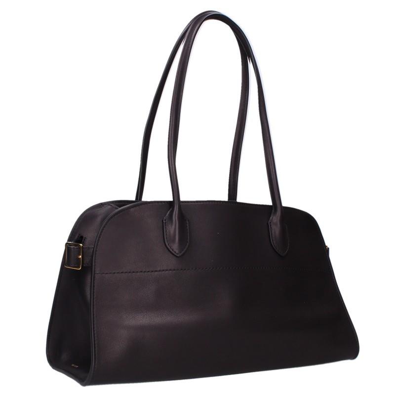 【限定値下げ】ザロウ サドルレザー マルゴー12 ブラック THE ROW（ザ ロウ） MARGAUX SHOULDER 12 マルゴーショルダー12 サドル