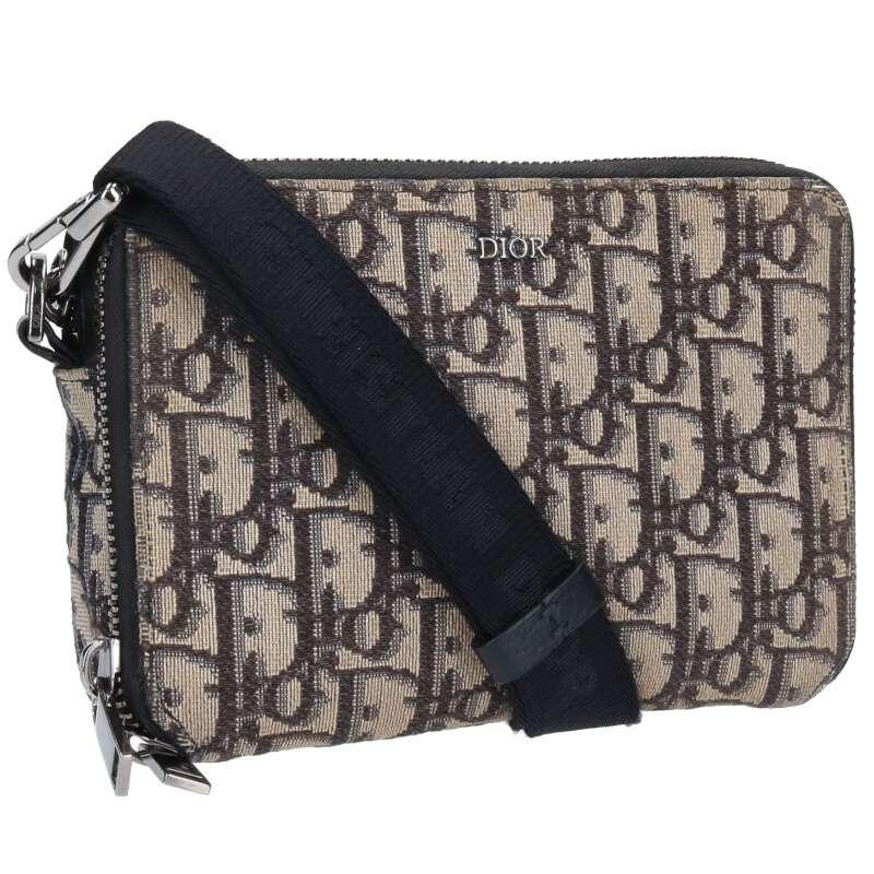 ディオール ショルダーバッグ 1ADPO049YKS レザー切り替えオブリーク  