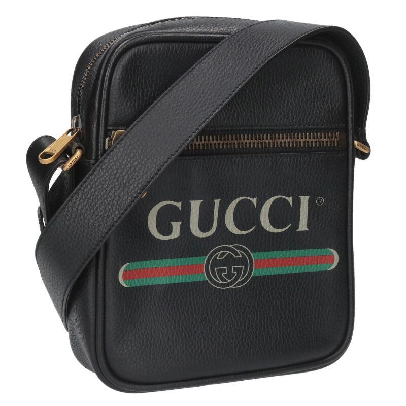 グッチ   523591 ヴィンテージロゴプリントレザーショルダーバッグ 中古 OM10 GUCCI（グッチ） 523591 ヴィンテージロゴプリントレザーショルダー