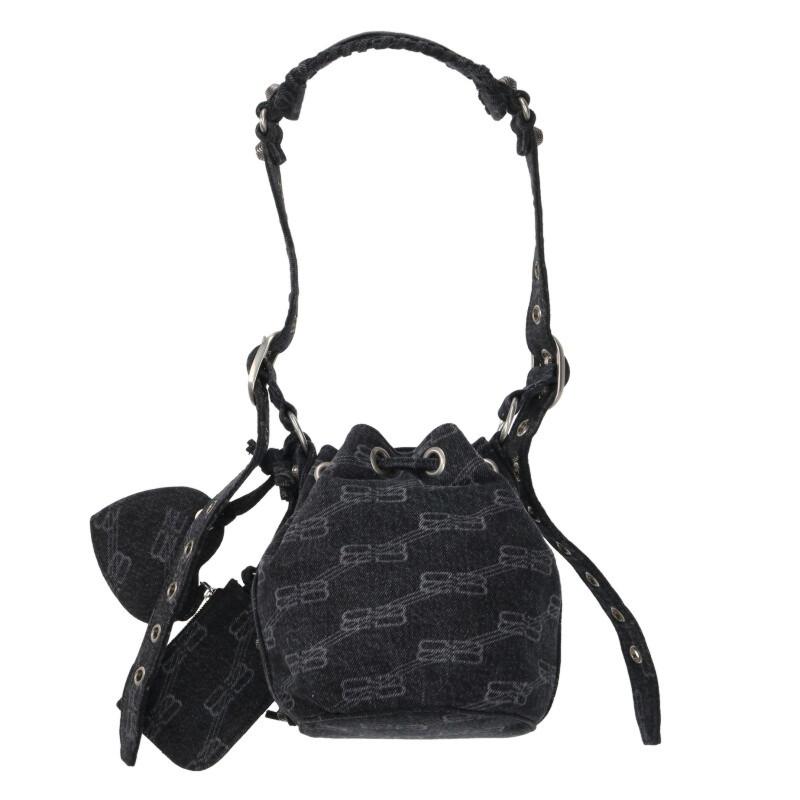 BALENCIAGA（バレンシアガ） 702431 ル カゴール デニム総柄ショルダー 