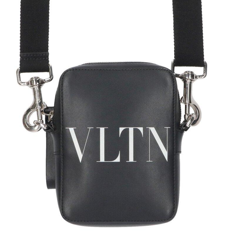 【美品】VALENTINO ショルダーバッグ VLTNロゴ VALENTINO（ヴァレンティノ） VLTNロゴレザーショルダーバッグ 中古
