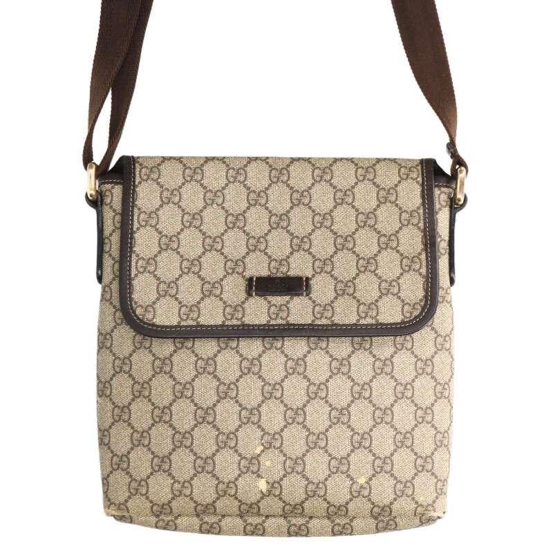 GUCCI グッチ GGスプリーム ショルダーバッグ ロゴプレート 223666 GUCCI（グッチ） 223666 GGスプリームショルダーバッグ 中古 BS99
