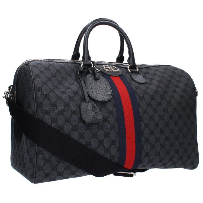 BALENCIAGA バレンシアガ グッチ ボストンバッグ BB総柄 BALENCIAGA バレンシアガ グッチ ボストンバッグ BB総柄