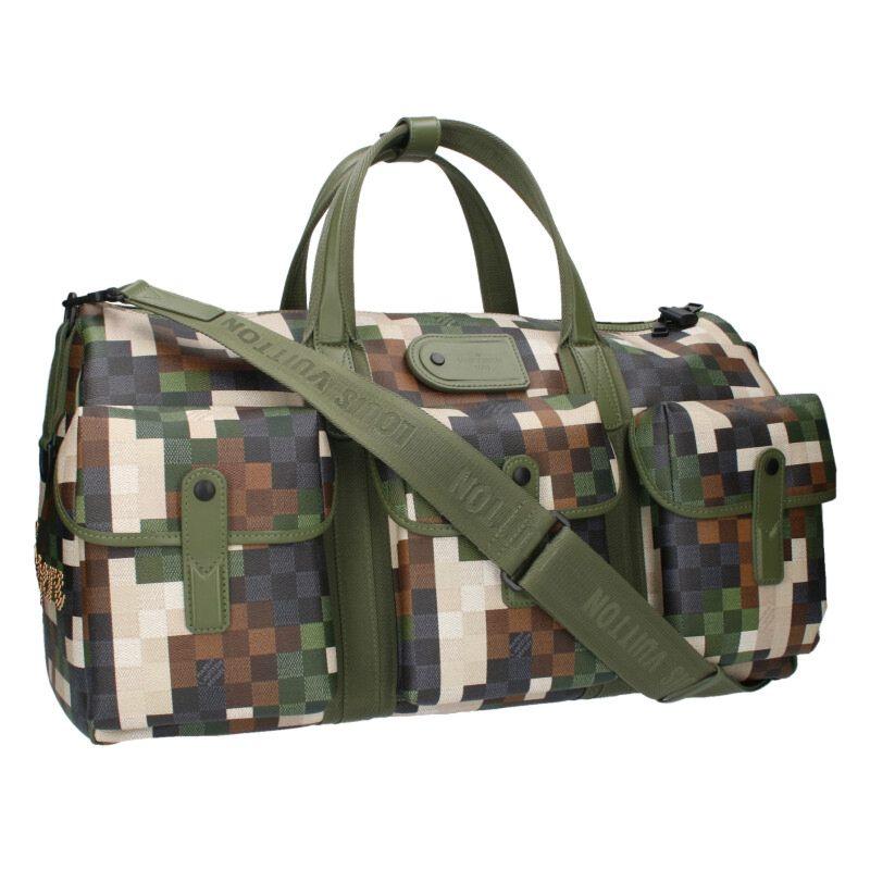 ルイヴィトン サイズ:55  M24454 キーポル55 ダモフラージュレザーボストンバッグ 中古 SB01 LOUIS VUITTON（ルイ・ヴィトン） ボストンバッグ サイズ:55 M24454