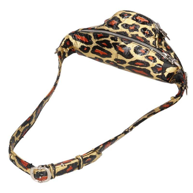 クロムハーツ   SNAT PACK MINI  スナットパックミニ レオパードパテントレザーウエストバッグ 中古 SS07 CHROME HEARTS（クロムハーツ） スナットパックミニ レオパード