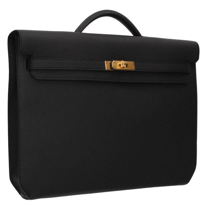 エルメス サイズ:36 ケリーデペッシュ36 B刻印 G金具 ヴァッシュトレッキング ノワールブリーフバッグ 中古 GZ14 HERMES（エルメス） ブリーフバッグ ケリーデペッシュ36 B刻印 G金具