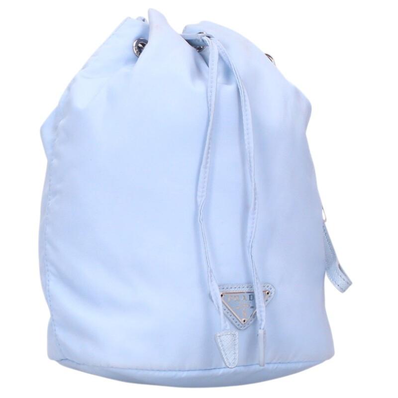 【未使用】極美品 PRADA ポーチ トライアングルロゴ ナイロン 白タグ PRADA（プラダ） 1NS369 Re-Nylonトライアングルロゴポーチ 中古 BS99