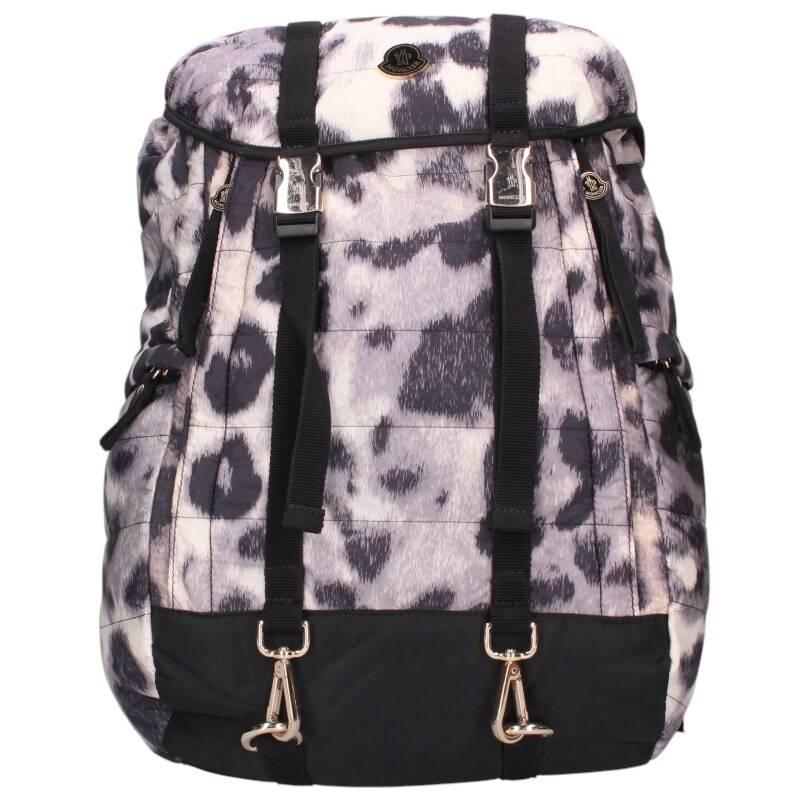 モンクレール   ZAINO レオパード柄 ナイロンバックパックリュック 中古 BS99 MONCLER（モンクレール） ZAINO レオパード柄 ナイロンバックパック