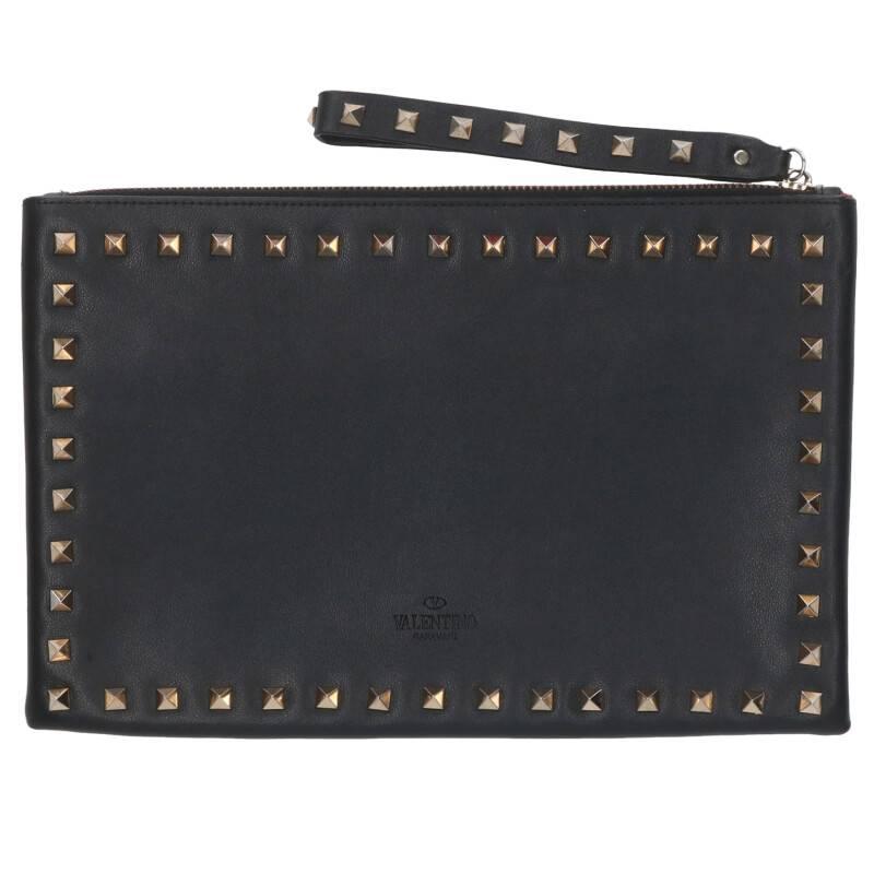 ヴァレンチノ スタッズ装飾レザークラッチバッグ メンズ | www.tspea.org