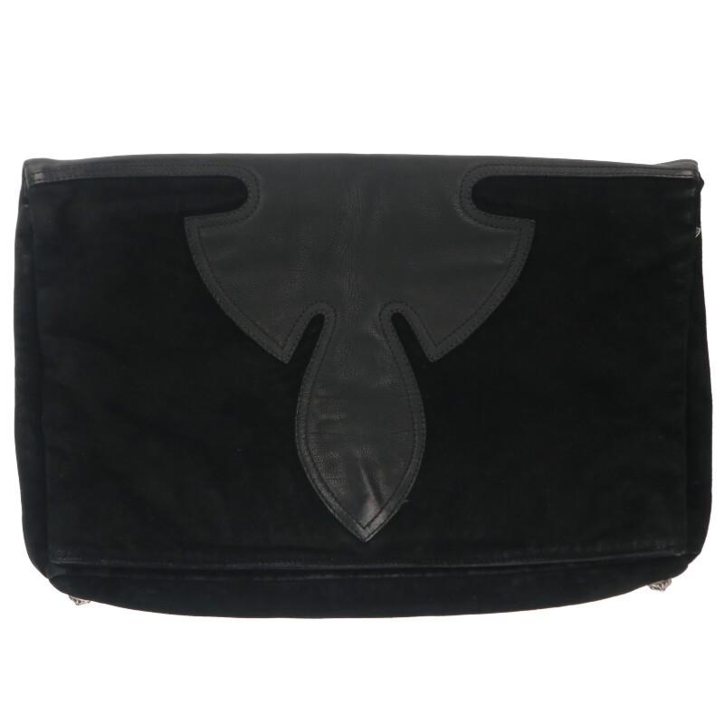 クロムハーツ  フレアニースエードレザークラッチバッグ 中古 GZ11 CHROME HEARTS（クロムハーツ） クラッチバッグ フレアニースエード