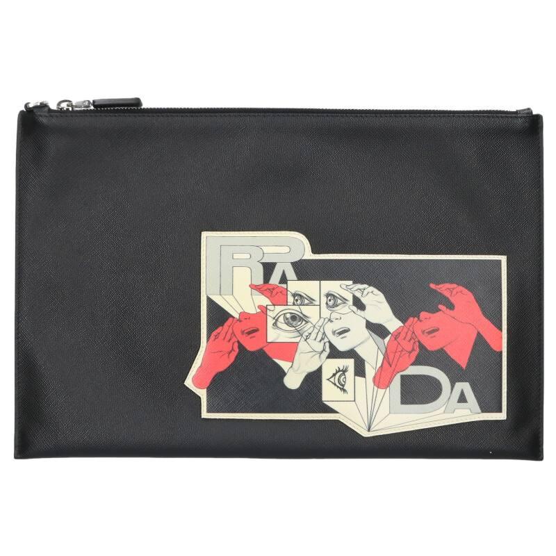 PRADA（プラダ） クラッチバッグ 2NG001 コミックプリントサフィアーノ 