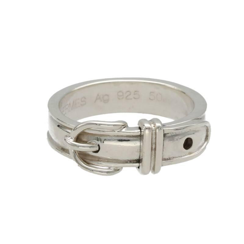 激安価格の エルメス リング Sb01 中古 シルバーリング サイズ 9 5号 50 Sv R サンチュール 1990 Hermes エルメス メンズアクセサリー