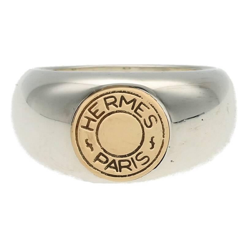 送料込 セリエ Hermes エルメス リング エルメス サイズ 17号 Sb01 中古 K18ゴールドコンビシルバーリング メンズアクセサリー Affaires Sociales Gouv Cg