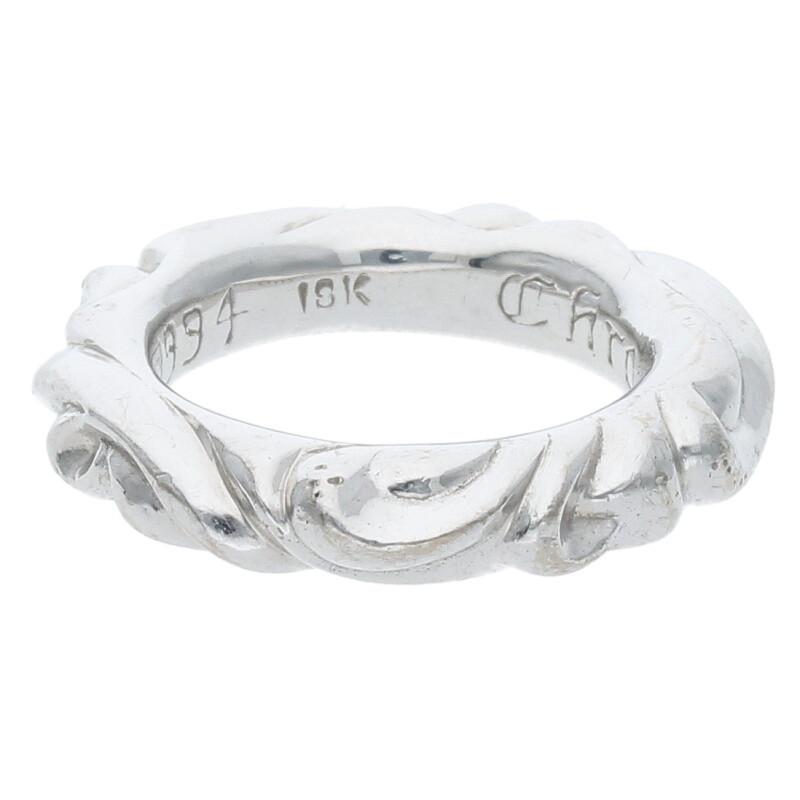 CHROME HEARTS クロムハーツ リング 18KWG スクロールバンド CHROME HEARTS クロムハーツ リング 18KWG スクロールバンド