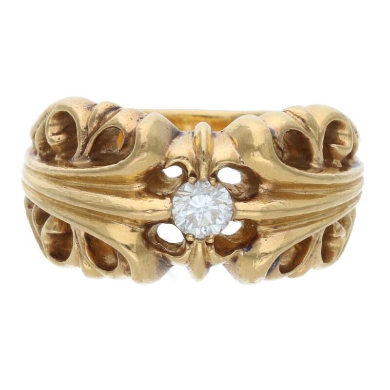 CHROME HEARTS クロムハーツ リング サイズ:24号 22K K&T DIA 1 CHROME HEARTS クロムハーツ リング サイズ:24号 22K K&T DIA 1