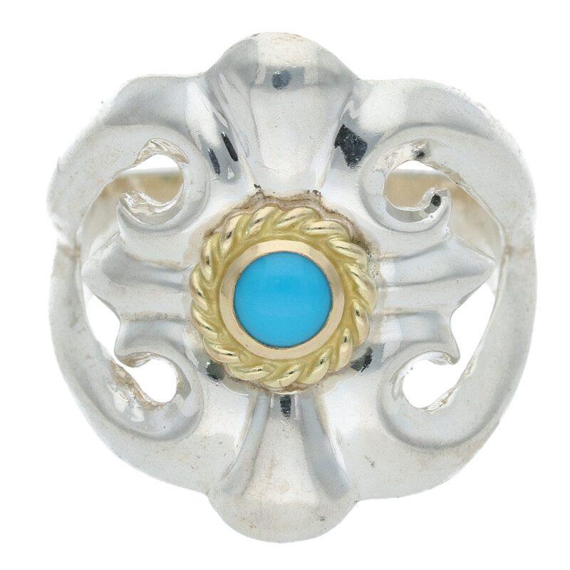 ゴローズgoro's銀縄ターコイズ付きキャストリング小23号