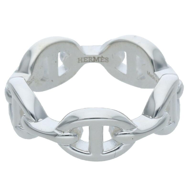 エルメス　リング　51 エルメス シェーヌダンクル アンシェネ リング 51 925 5.7g シルバー