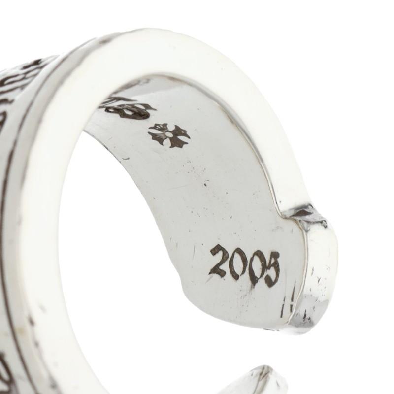 鑑定済み　CHROME HEARTS　スクロールラベル　ラージ　14号 CHROME HEARTS クロムハーツ リング ラージスクロールラベル