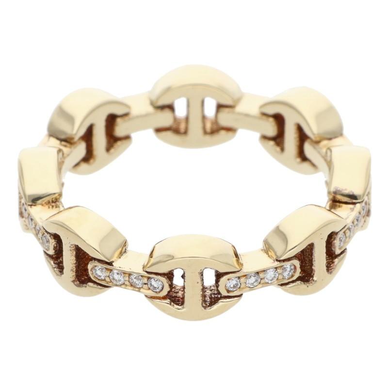 ホーセンブース サイズ:12号 DAME TRI-LINK 18KYGダイヤモンドリング