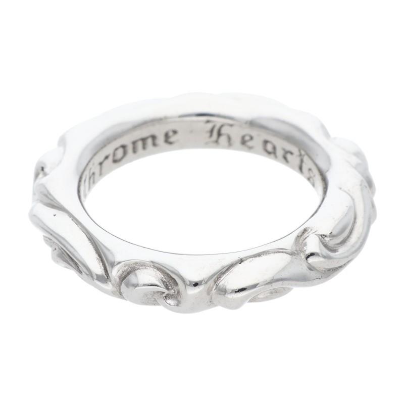 確実正規品 クロムハーツ スクロールリング 14号 CHROME HEARTS（クロムハーツ） リング サイズ:14号 18KWG SCRL BAND
