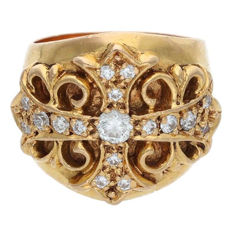 CHROME HEARTS（クロムハーツ） リング サイズ:20号 22K KEEPER P DMND