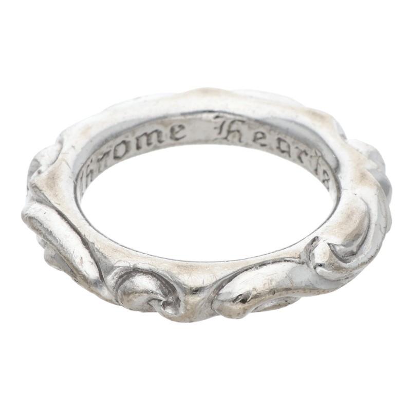 クロムハーツ  18KWG SCRL BAND/スクロールバンド ホワイトゴールドリング メンズ 14.5号 CHROME HEARTS（クロムハーツ） 14.5号 18KWG SCRL BAND スクロール