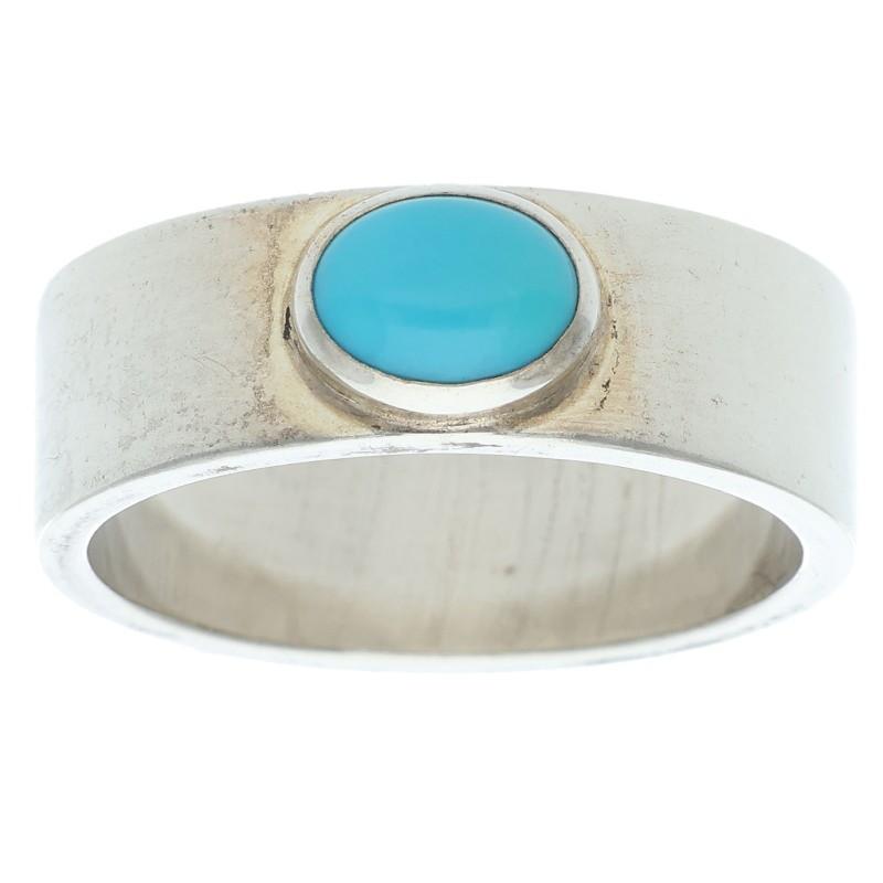 goro's（ゴローズ） サイズ:25号 ターコイズ付き平打ち リング 中古