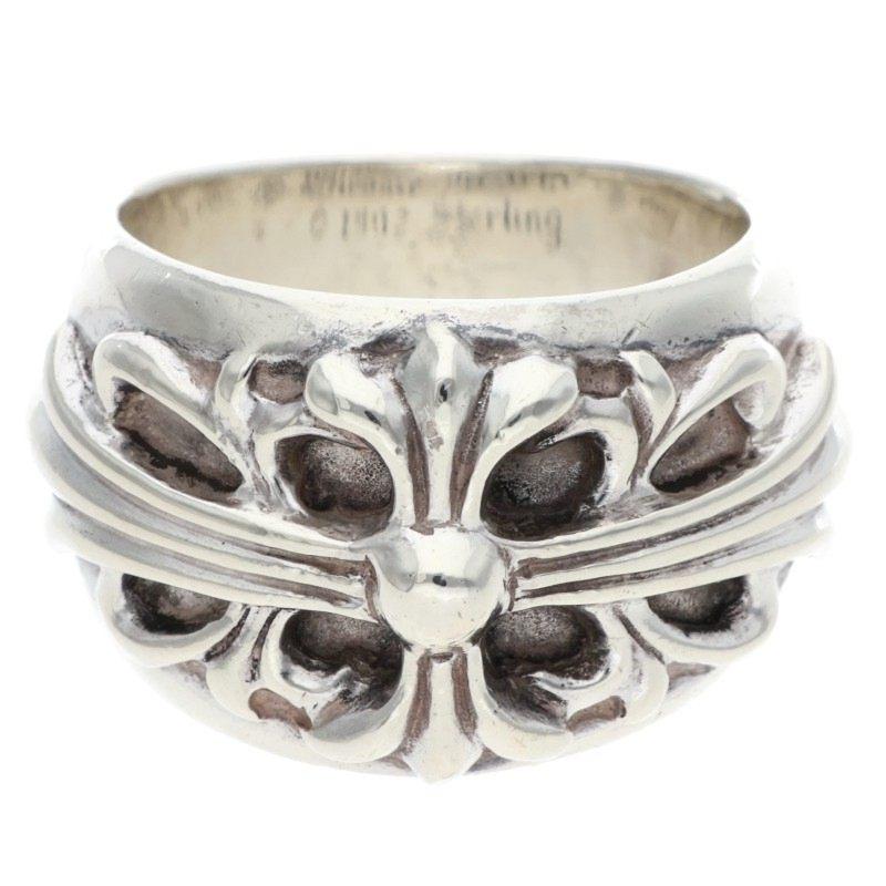 CHROME HEARTS クロムハーツ（原本有） FLORAL CROSS FLRL CRS フローラルクロスリング シルバー系 13号【中古】 CHROME HEARTS（クロムハーツ） リング 13号 FLRL CRS フローラル