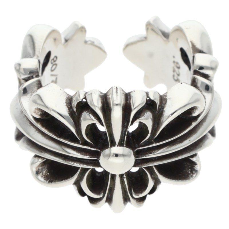 ヒムロック　クロムハーツ　ダブルフローラルクロスリング18号 CHROME HEARTS（クロムハーツ） リング 18号 DBL FLRL CRS ダブル