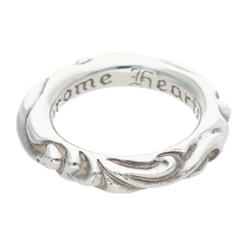 【美品】クロムハーツ スクロールバンドリング　11号相当 CHROME HEARTS（クロムハーツ） リング 11号 SCRL BAND スクロール