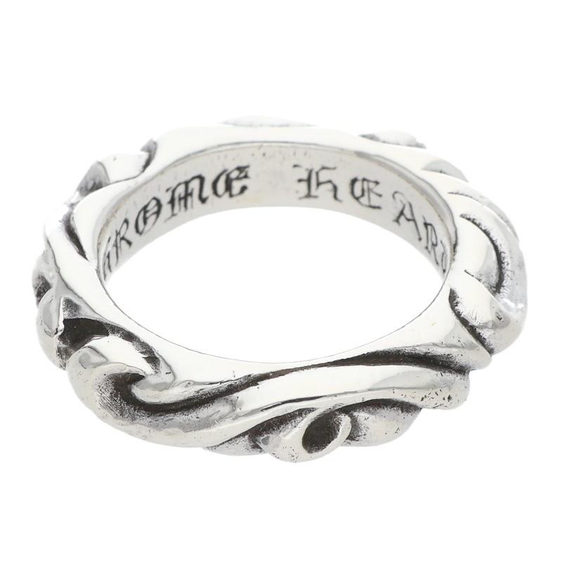 【Michael】クロムハーツ スクロールバンドリング 4号 CHROME HEARTS（クロムハーツ） リング 4号 SCRL BAND スクロール