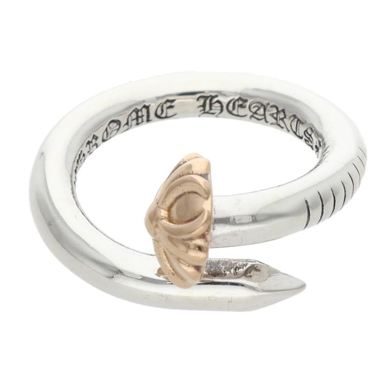 Chrome Hearts Nail Ring 8号 CHROME HEARTS（クロムハーツ） リング 8号 NAIL CRSBALL W GLD ネイル