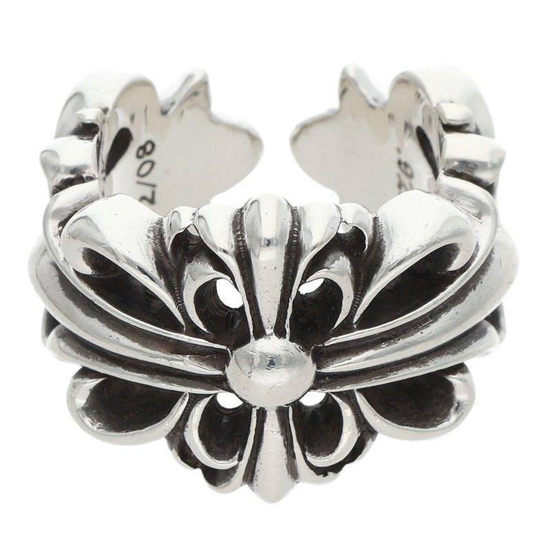 CHROME HEARTS（クロムハーツ） リング 9号 DBL FLRL CRS ダブル