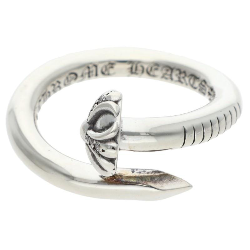 クロムハーツ  NAIL CRSBALL P D/ネイルクロスボール PAVEダイヤ/シルバーリング メンズ 12号 CHROME HEARTS（クロムハーツ） 12号 NAIL CRSBALL P D ネイルクロス