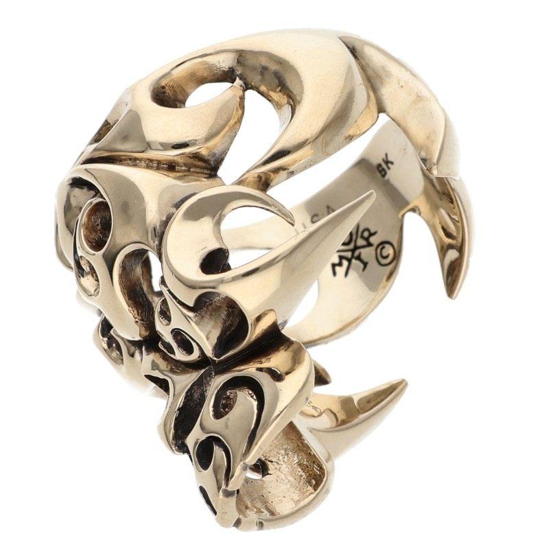 TENDERLOIN（テンダーロイン） 19号 T-SKULL RING GOLD 8Kボルネオ