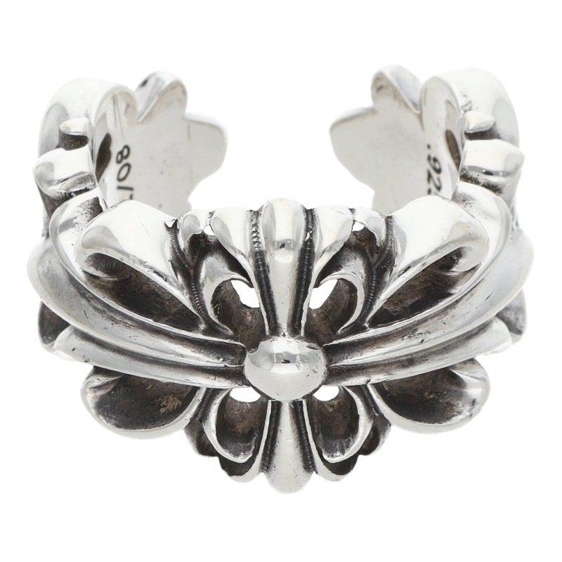 クロムハーツ  DBL FLRL CRS/ダブルフローラルクロス シルバーリング メンズ 15号 CHROME HEARTS（クロムハーツ） 15号 DBL FLRL CRS ダブルフローラル