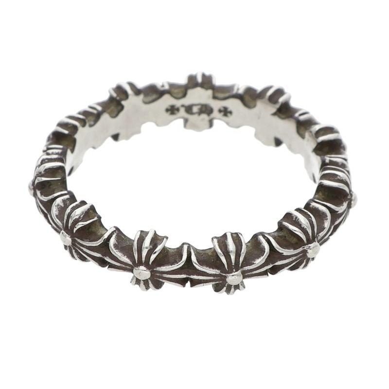 クロムハーツ　シルバー 花模様 リング CHROME HEARTS（クロムハーツ） サイズ:6号 TINY E CH PLS BAND