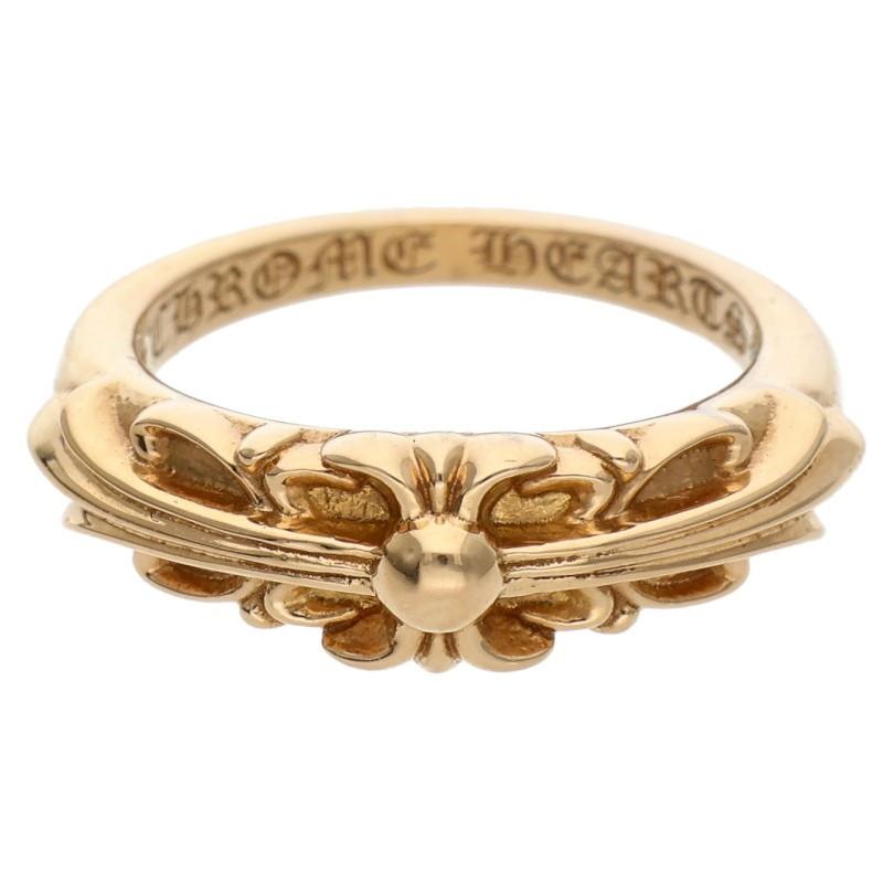 CHROME HEARTS ベビークラシックフローラルクロスリング 8号 CHROME HEARTS（クロムハーツ） サイズ:8号 22K BABYCLSC ベイビー